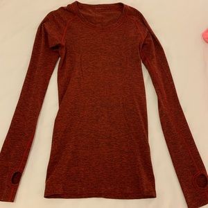 Red Swiftly Tech Long Sleeve (2)